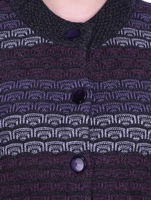 mandarin neck printed cardigan - 16767845 - Standard Image - 5