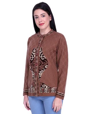 mandarin neck printed cardigan - 16767849 - Standard Image - 2