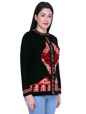 mandarin neck printed cardigan - 16767850 - Standard Image - 2