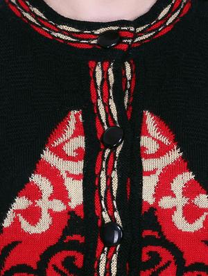 mandarin neck printed cardigan - 16767850 - Standard Image - 5