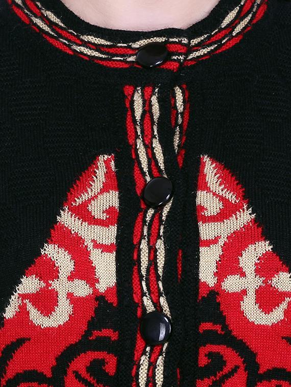 mandarin neck printed cardigan - 16767850 - Zoom Image - 5