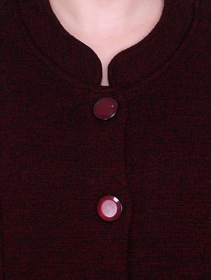 mandarin neck solid cardigan - 16767855 - Standard Image - 5