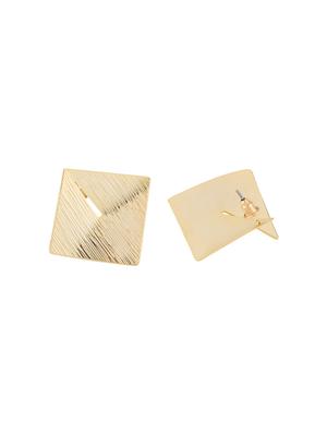 gold metal studs earring - 16768119 - Standard Image - 2