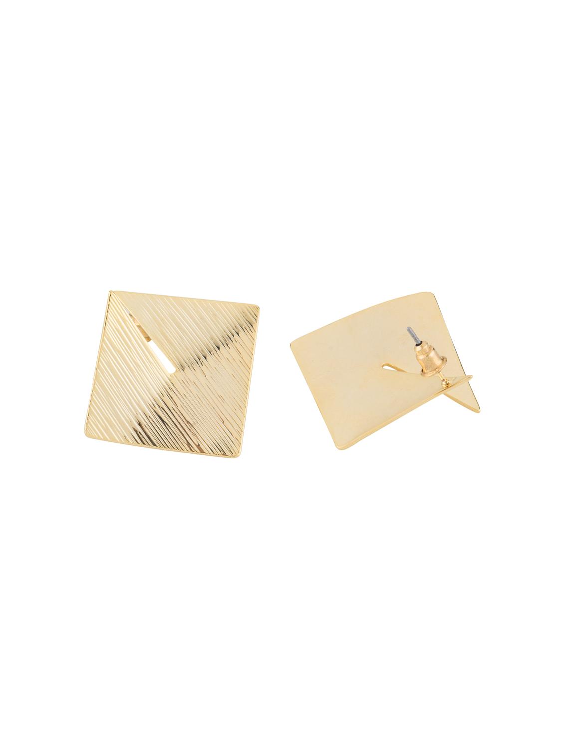gold metal studs earring - 16768119 - Zoom Image - 2