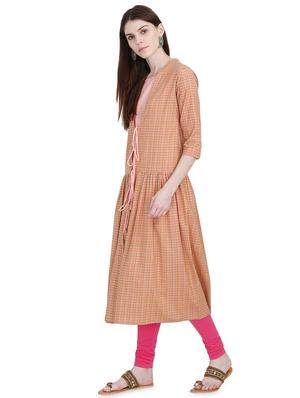 checkered layered kurta - 16768573 - Standard Image - 2