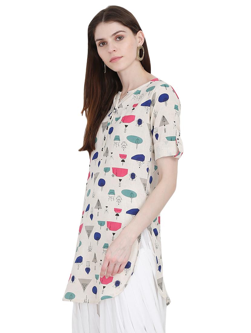 geometrical straight kurti - 16768582 - Zoom Image - 2