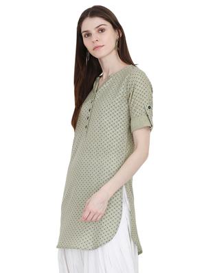 printed straight kurti - 16768583 - Standard Image - 2