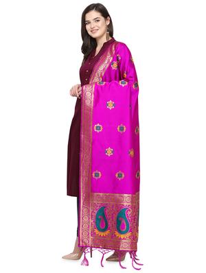 self design banarasi dupatta - 16769101 - Standard Image - 2