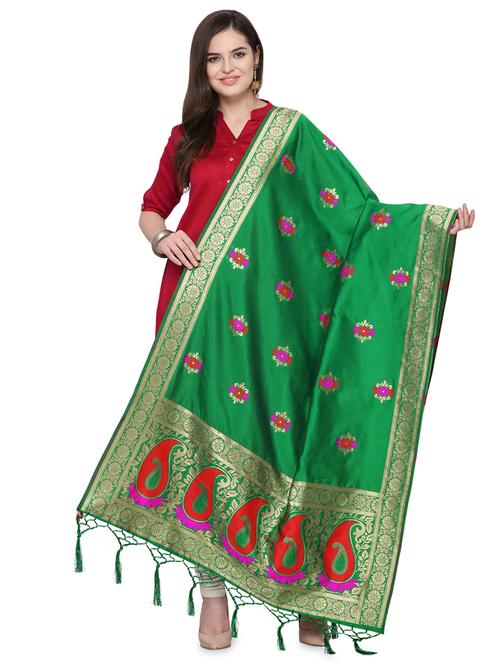 self design banarasi dupatta - 16769102 - Standard Image - 1