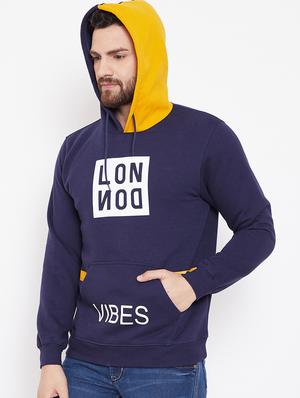 navy blue chest print sweatshirt - 16769311 - Standard Image - 2