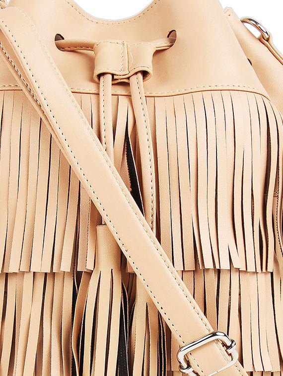 beige leatherette regular sling bag - 16769499 - Zoom Image - 5