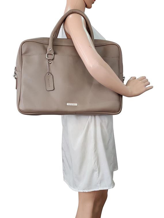 brown leatherette laptop bag - 16769523 - Zoom Image - 5