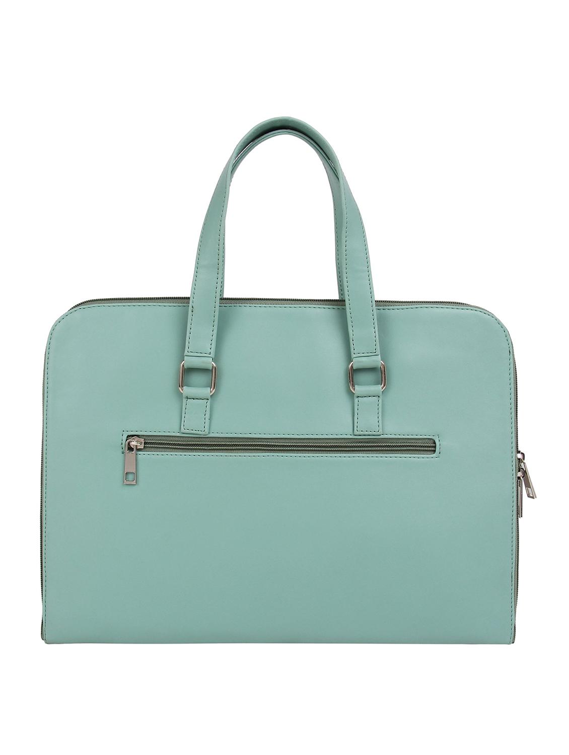 green leatherette regular laptop bag - 16769527 - Zoom Image - 2