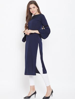 solid straight kurta - 16769663 - Standard Image - 2