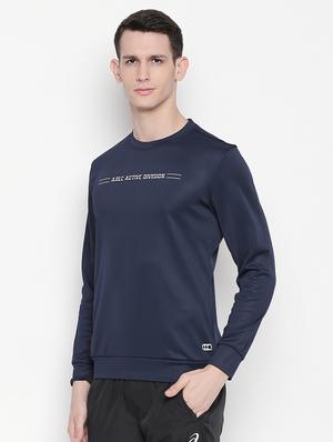 navy blue chest print sweatshirt - 16770274 - Standard Image - 2