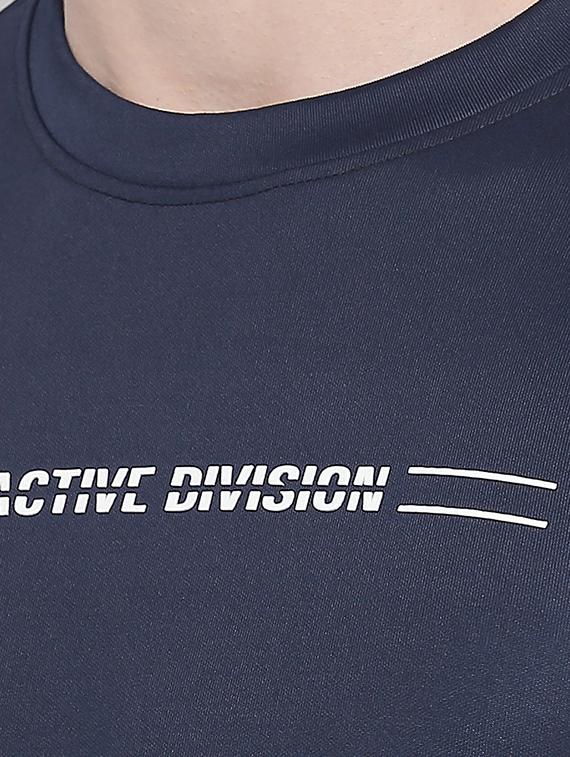 navy blue chest print sweatshirt - 16770274 - Zoom Image - 5