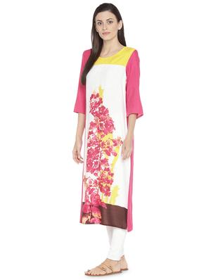 floral straight kurta - 16770923 - Standard Image - 2