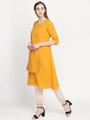 solid layered kurta - 16771061 - Standard Image - 2