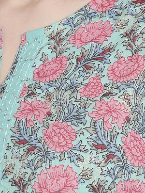 floral straight kurta - 16771064 - Standard Image - 5