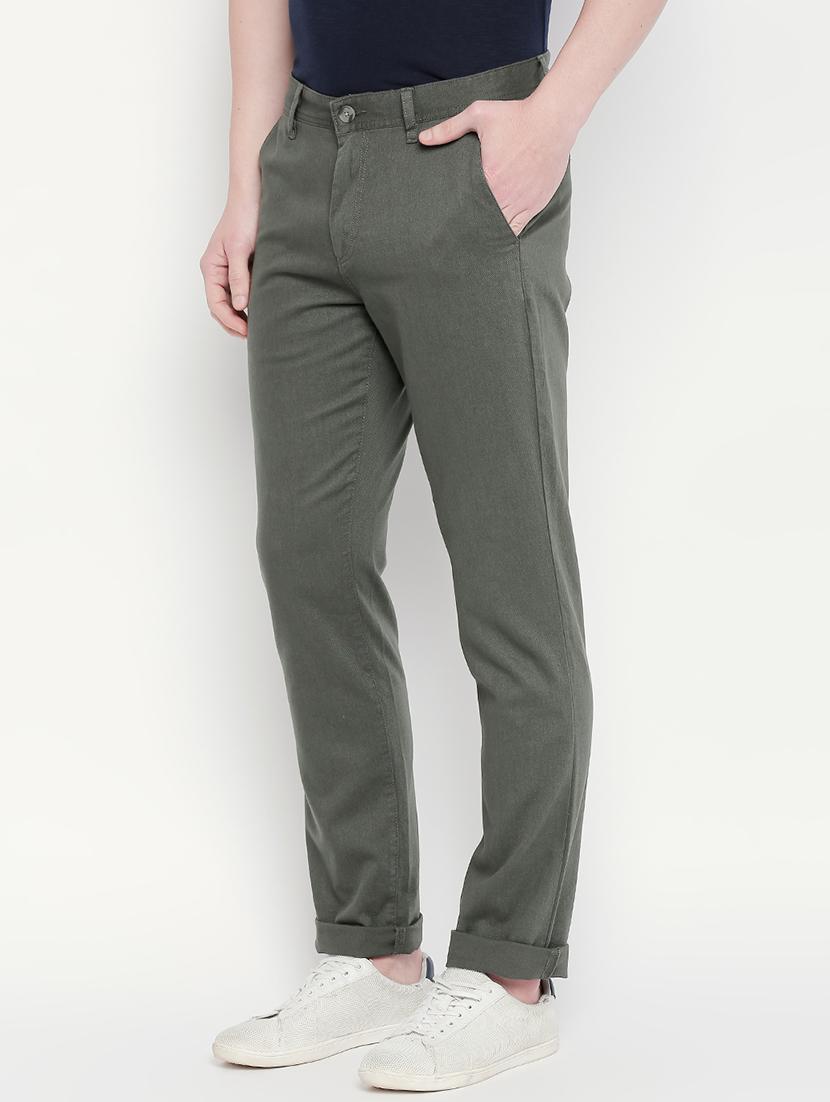 green solid chinos - 16771544 - Zoom Image - 2