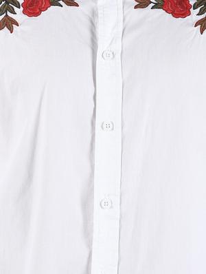 white solid casual shirt - 16771801 - Standard Image - 5
