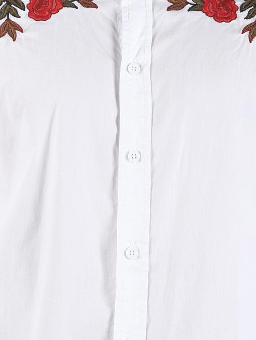 white solid casual shirt - 16771801 - Zoom Image - 5