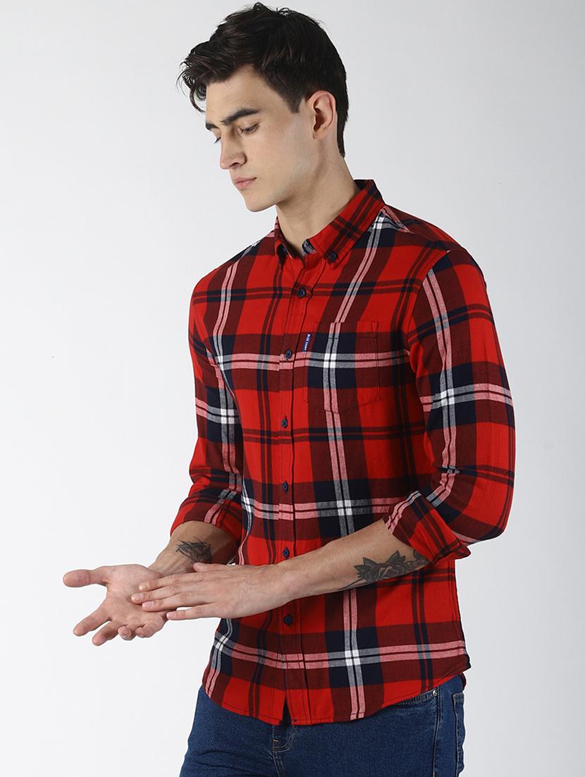 red checkered casual shirt - 16771813 - Zoom Image - 2