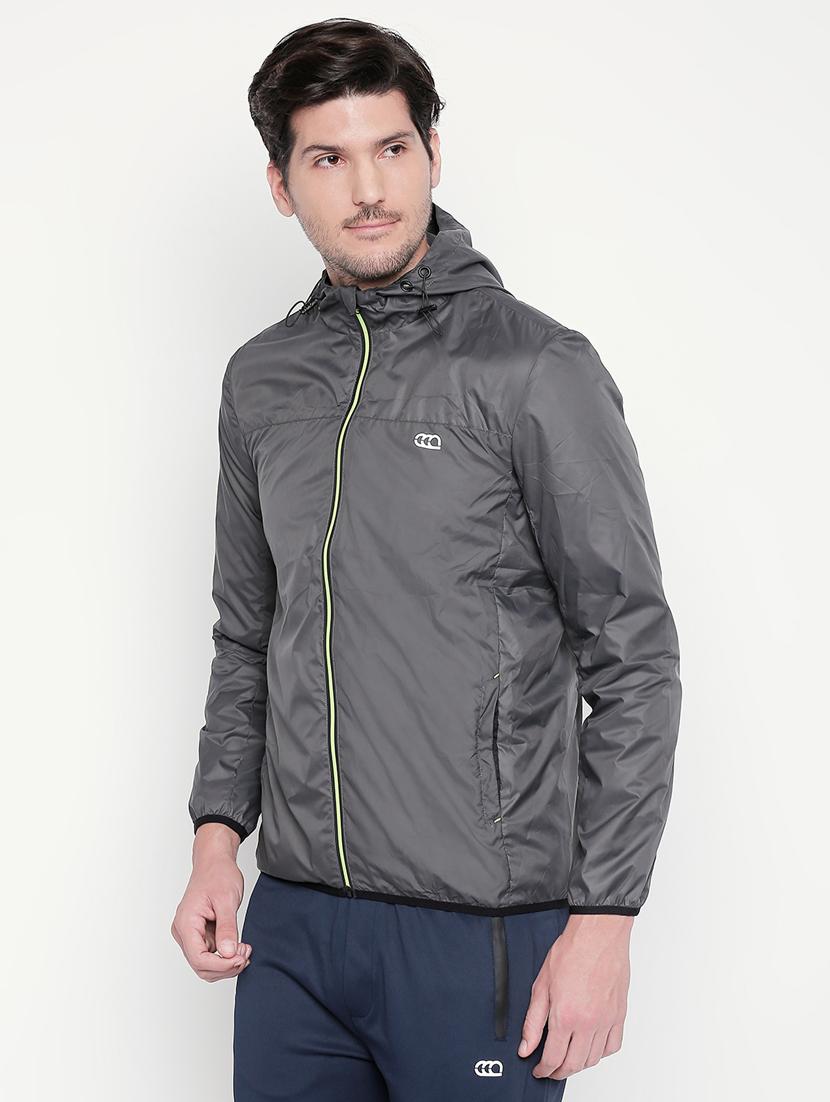 grey solid casual jacket - 16772341 - Zoom Image - 2