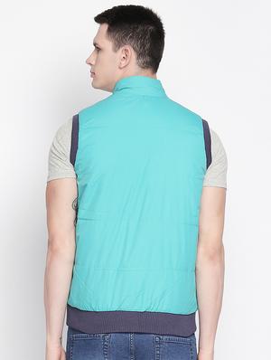 green solid quilted jacket - 16772357 - Standard Image - 2