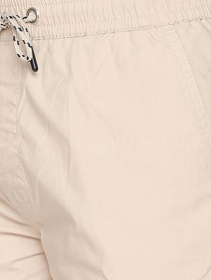 beige solid shorts - 16772997 - Standard Image - 5