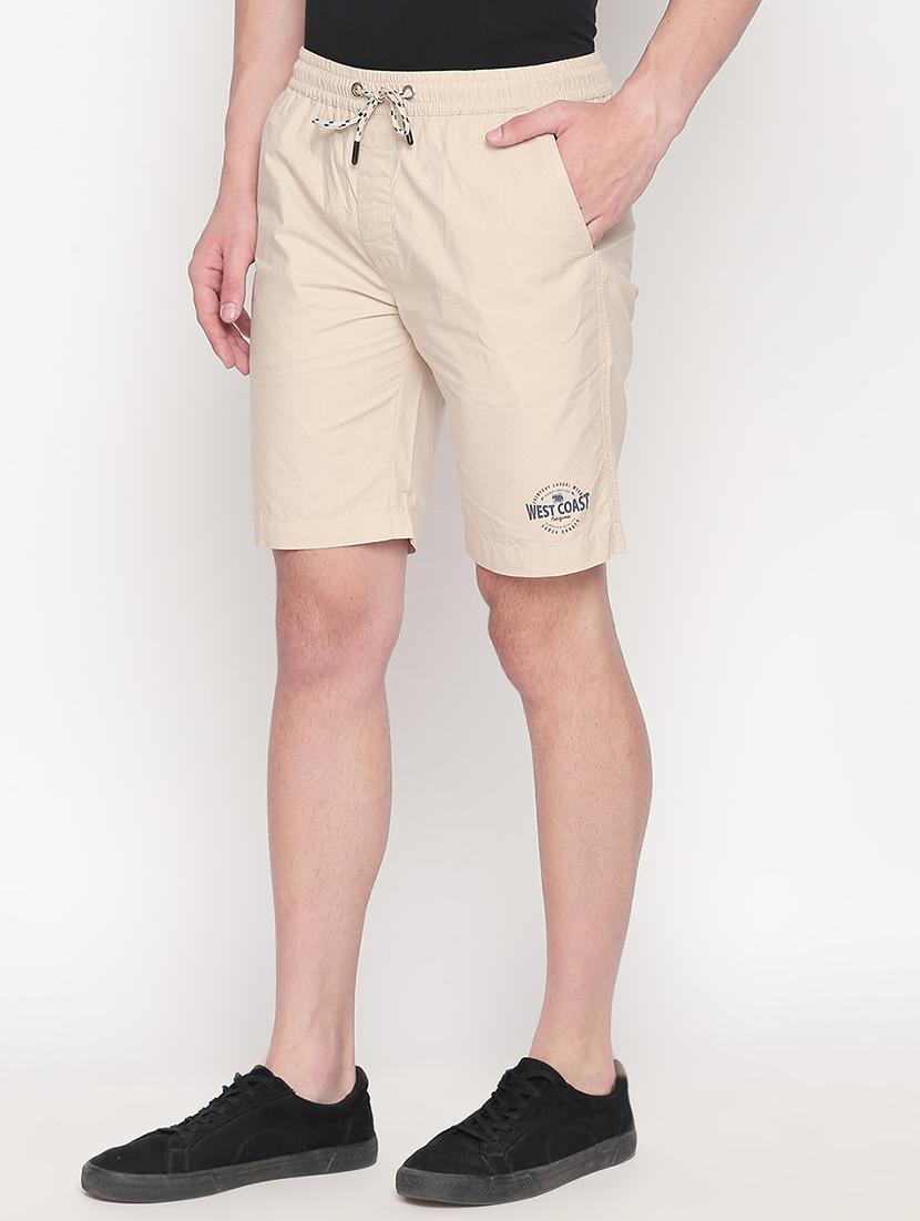 beige solid shorts - 16772997 - Zoom Image - 2