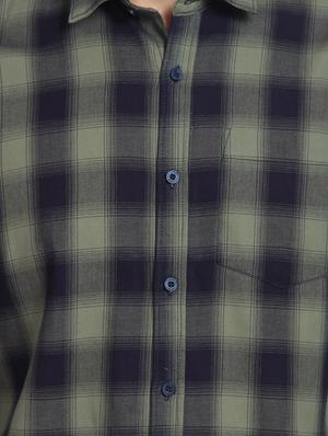 green checkered casual shirt - 16773414 - Standard Image - 5