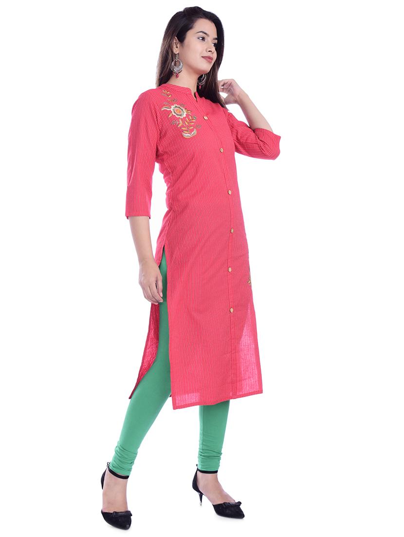 embroidered straight kurta - 16773730 - Zoom Image - 2