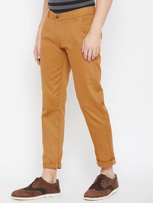 brown solid chinos - 16773758 - Standard Image - 2