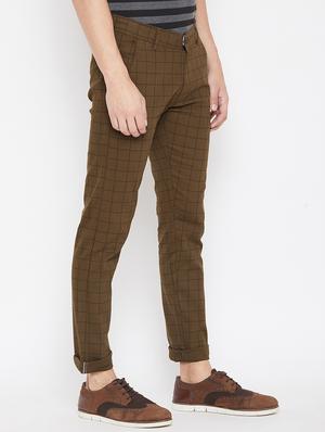 brown checkered chinos - 16773762 - Standard Image - 2