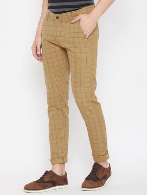 beige checkered chinos - 16773764 - Standard Image - 2