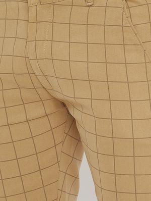 beige checkered chinos - 16773764 - Standard Image - 5