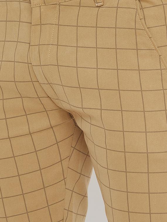 beige checkered chinos - 16773764 - Zoom Image - 5