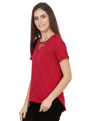 key hole neck embellished top - 16773831 - Standard Image - 2