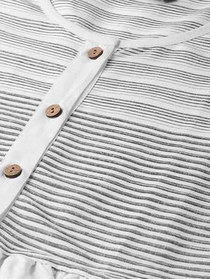 round neck striped maxi dress - 16773871 - Standard Image - 5