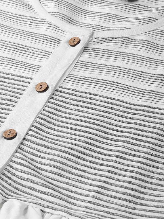 round neck striped maxi dress - 16773871 - Zoom Image - 5