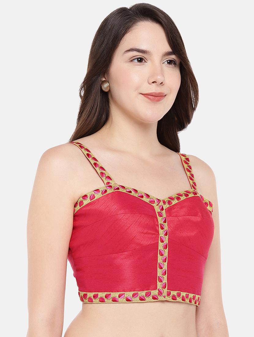 contrast piping solid blouse - 16774045 - Zoom Image - 2
