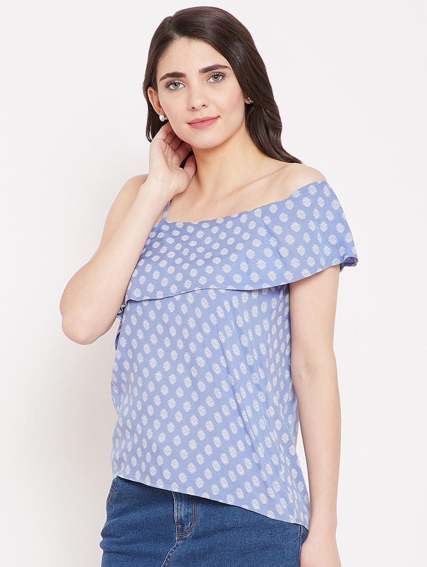 single off shoulder floral top - 16774131 - Zoom Image - 2