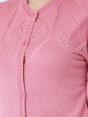 crew neck long sleeved cardigan - 16775391 - Standard Image - 5
