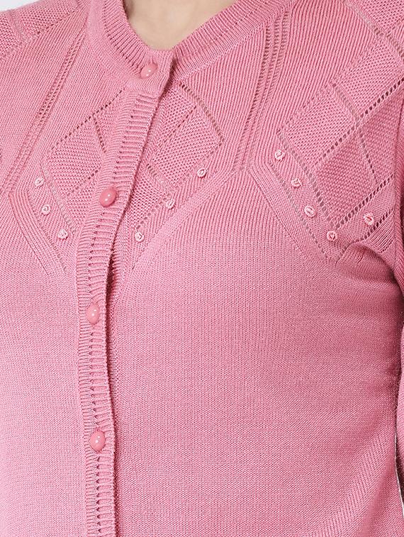 crew neck long sleeved cardigan - 16775391 - Zoom Image - 5
