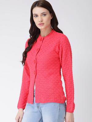 crew neck long sleeved cardigan - 16775393 - Standard Image - 2