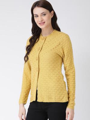 crew neck long sleeved cardigan - 16775394 - Standard Image - 2