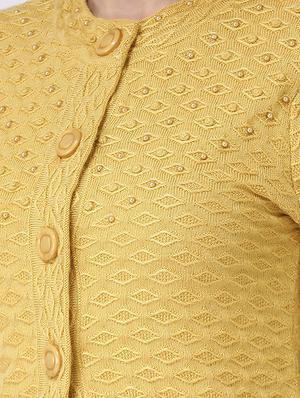 crew neck long sleeved cardigan - 16775394 - Standard Image - 5
