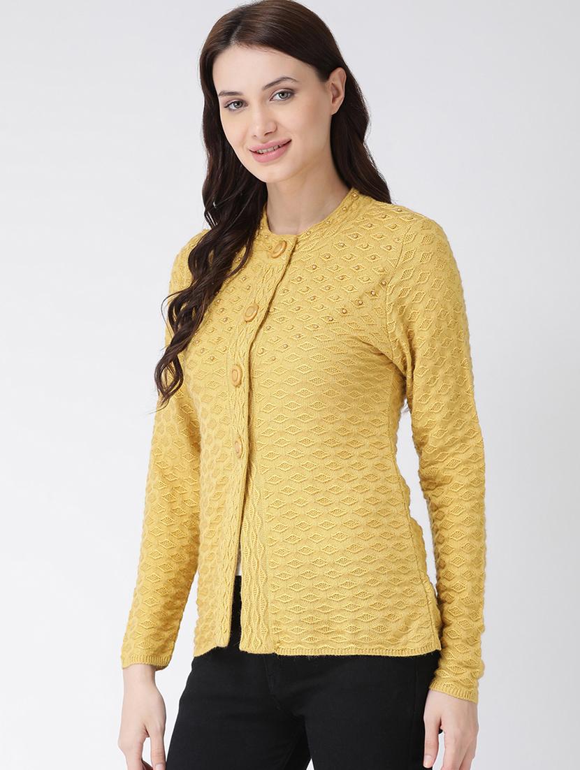 crew neck long sleeved cardigan - 16775394 - Zoom Image - 2