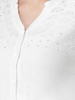 long sleeved embellished wool cardigan - 16775396 - Standard Image - 5
